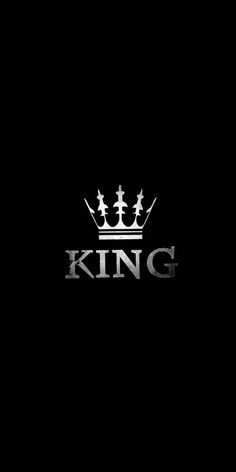 the logo for king is shown on a black background