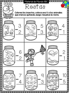 a printable worksheet for children to learn how to read and color the numbers in