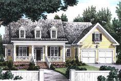 this is an artist's rendering of these country house plans for the homeowners