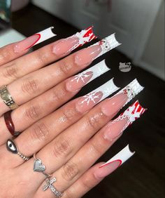 Nails And Toes Matching Christmas, Long Square Nails Christmas, Cute Long Christmas Nails, Christmas Nails Detailed, Christmas And Thanksgiving Nails, Xmas Nail Art Designs, Christmas Nails With Snowman, Matching Christmas Nails With Boyfriend, Christmas Xl Nails