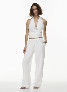 THESIS LINEN PANT - Mid-rise linen pants Linen Pant, White Linen Pants, Flare Top, Satin Midi Skirt, Denim Leggings, Fashion Socks, Short Jumpsuit, Romper With Skirt, Environmental Impact