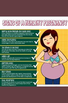 a pregnant woman is shown with the words signs of a healthy pregnant