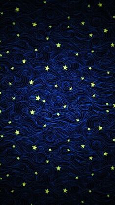 the stars are shining in the dark blue sky, and it looks like they're falling