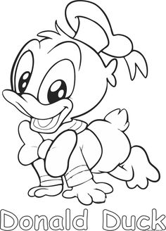 a cartoon duckling with big eyes and a smile on it's face, sitting down