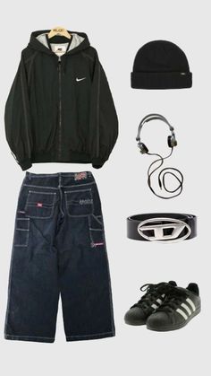 baggy, y2k grunge outfit. 2000s older brother core Baggy Outfits 2000s, Rappers Aesthetic Outfits, Light Grunge Outfits Men, Ftm Outfits Casual, Downtown Male Outfits, 2000s Brother Core, Y2k Boys Outfit, Y2k Older Brother Aesthetic, 2000s Boy Outfits