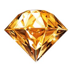 a golden diamond on a white background