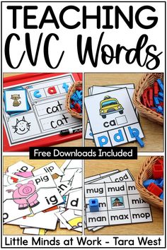 teaching cvc words with free printable worksheets