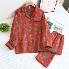 Product information: Thickness: medium Fabric name: Cotton Applicable scenarios: Outdoor, home Color: JF331 yarn-dyed rose home clothes, JF331 big red rose, JF338 yarn-dyed four leaves, JF405 red yarn-dyed SUNFLOWER, JF405 green yarn-dyed SUNFLOWER, JF339 pink yarn-dyed hibiscus flower, JF339 big red yarn-dyed hibiscus flower Main fabric composition: Cotton Pants length: trousers Applicable group Category: Young Women Size: M recommended about 45.00 kg-57.50 kg, L recommended about 57.50 kg-65.00 kg, XL recommended about 65.00 kg-77.50 kg Function: casual, breathable, sleep, home, comfortable, can be worn outside Fabric thickness (gram weight): moderate (181-200g/square meter) Sleeve length: long sleeve Suitable season: spring, autumn Size Information: Note: 1. Asian sizes are 1 to 2 sizes Red Sunflowers, Pajama Suit, Red Yarn, Cotton Pajama Sets, Pink Yarn, Cotton Pyjamas, Cotton Pants, Pajamas Women, Cotton Yarn