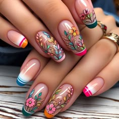 Cute Summer Nails Bright, Nail Inspo Light Pink, Press On Nails Ideas, Nails Simple Summer, Summer Nails Bright, Summer Nails Simple, Nail Fashion Trends, Simple Summer Nails, Nails For Fall