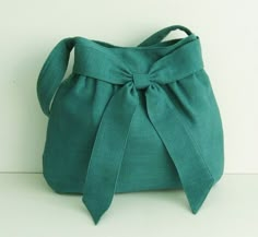 Teal Hemp/Cotton Bag  Half Bow by tippythai on Etsy, Affordable White Everyday Satchel, Rectangular Shoulder Bag With Bow As Gift, Rectangular Shoulder Bag With Bow For Gift, Green Tote Shoulder Bag As Gift, Eco-friendly Green Bags For Gifts, Elegant Turquoise Bag For Gift, Handmade Turquoise Bag For Gift, Handmade Turquoise Bags For Gifts, Handmade Turquoise Bags Perfect For Gifts