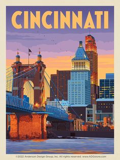 an image of a cityscape with the name cincinnati on it