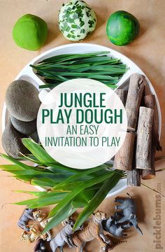 an easy jungle play dough recipe for kids