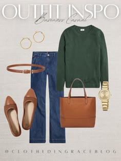 What To Wear With Light Blue Jeans, Olive Sweater Outfit, Olive Green Sweater Outfit, Amazon Wardrobe, Green Sweater Outfit, Olive Green Sweater, Fall And Winter Outfits, Casual Outfit Inspiration