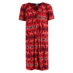 This short sleeve duster gown is ultra soft and comfortable! It's designed to keep you cool and cozy while lounging around the house and sleeping. It's perfect for fall and summer months and features a fun elephant print. Made of 95% Polyester, 5% Spandex Nursing Nightgown, Comfy Pajamas, Victoria Secret Pajamas, One Piece Clothing, Anthropologie Brands, Christmas Pajama Set, Pajamas Comfy, One Piece Pajamas, Elephant Design