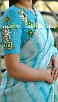 Blouses Work, Yellow Kurti, Jump Suits, Blouse Images, Blouse Designs High Neck, Bridal Blouses, Best Blouse Designs, Fashion Blouses, Aari Blouse