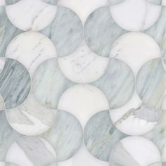 a white and grey marble mosaic tile pattern