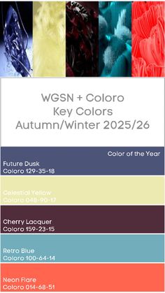 the color scheme for an autumn / winter 2012 catalog