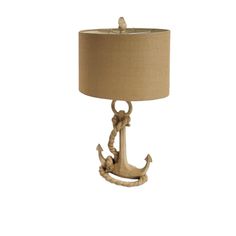 a lamp with an anchor and rope on it