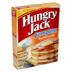 a box of hungry jack complete buttermilk pancakes