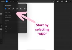 the start by selecting add button in adobe