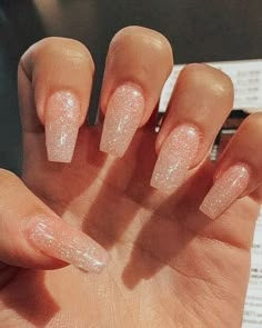 Glitter Nails Acrylic, Simple Acrylic Nails, Makijaż Smokey Eye, Acrylic Nails Coffin Short, Summer Acrylic Nails, Short Acrylic Nails Designs, Acrylic Nails Coffin, Fire Nails, Coffin Nails Designs