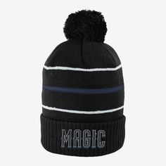 The cold is no match for your favorite team—or this hat. Keep your head warm and toasty during those chilly games with this beanie's cozy acrylic design. Nike Winter Beanie Hat, Black Sporty Beanie Hat, Sporty Black Beanie Hat, Black Sports Beanie For Winter, Black Cap For Winter Sports, Black Beanie For Sports, Winter Snapback Hats For Sports Events, Nike Sporty Black Hat, Black Sports Fan Hat, One Size