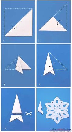 how to make an origami snowflake out of paper - step by step instructions