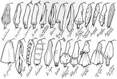 a drawing of different types of coats and jackets