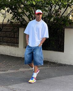 Outfit Ideas Men Streetwear, Rnb Outfit, 90s Fashion Men Outfits, 90s Fashion Men, Mens Shorts Outfits, Drip Outfit Men, Outfits Streetwear