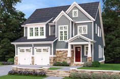 this is a computer rendering of these two - story home plans, which are available for purchase