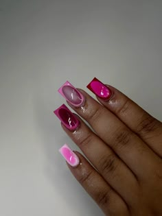 Funky Nail Art, Glamour Nails, Vibrant Nails, Glamorous Nails, Exotic Nails, Pink Acrylic Nails