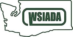 a map with the word wsiada on it in green and white, as well as an outline of the state