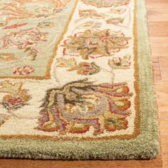 an area rug is shown on the floor