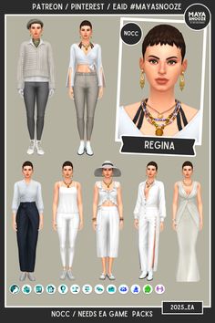 an image of some people in different outfits and clothes for the simse game avatar