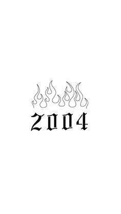 the year 2011 is written in black and white with flames coming out of its top