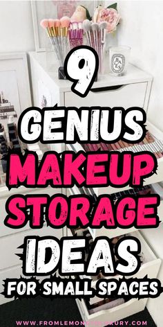 One suggestion is to consider utilizing a storage system for your makeup items. This clever approach works wonders in cramped areas as it allows you to categorize your collection and assign each category its tier. makeup organization, makeup organizer, makeup order, makeup organization diy, makeup organization aesthetic Makeup Organizer Small Space, Storing Makeup Ideas, How To Organize Makeup Small Spaces, Make Organization Ideas, Organize Makeup Small Space, Small Bathroom Makeup Organization, Small Makeup Organizer, How To Organize Makeup In Bathroom, Makeup Organization Small Space