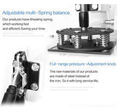 an advertisement for the spring balance machine, with instructions on how to adjust springs and nuts