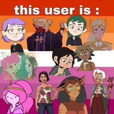 an image of cartoon characters with the caption'this user is'in front of them