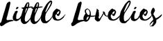 the word little lovies written in black ink