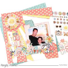 scrapbook layouts with the same image as well as some other papers and stickers