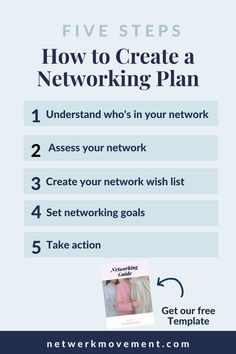 the five steps to create a networked networking plan for your business, including an info sheet