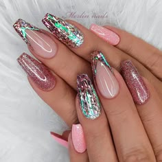 Rose Gold Nails, Skin Nails, Nail Designs Glitter, Instagram Summer, Best Acrylic Nails, Gold Nails, Gorgeous Nails