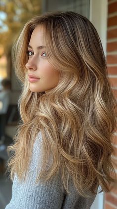 Dirty Blonde Delight: 25 Hair Ideas for 2024 Caramel Balayage On Dirty Blonde Hair, Natural Balayage Blonde Sun Kissed, Blonde Brown Natural Hair, Prettiest Blonde Hair Color, Adding Blonde To Brown Hair, Dark Blonde Hair With Dark Roots, Dark Blonde With Shadow Root, Sun Kissed Dirty Blonde Hair, Golden Blonde Brown Hair