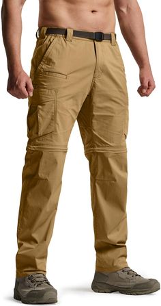 PRICES MAY VARY. CQR Convertible Pants Series designed for all outdoor activities and sports. [Materials] Mix of Cotton & Nylon & Elastine fabric is for stretch comfort, quick-dry, two-way air circulation. [Sun protection] Safeguard your skin from harmful UVA and UVB rays by more than 99% (UPF 50+). [Multi Pockets] 6 multi-purpose cargo pockets for various tools and equipment along with D-Ring. [Zip-Off Legs] Ergonomic cut at the knees for easy transform from pants to shorts. *** Contains 1 Belt Abc Dates, Pants To Shorts, Convertible Pants, Tactical Pants, Outdoor Pants, Cycling Workout, Hiking Pants, Golf Sport, Golf Game