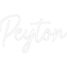 the word peyon written in cursive writing