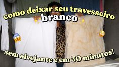 a woman is holding two towels in front of her face and the words, como dexar seu travessir e branero brano branecio branco