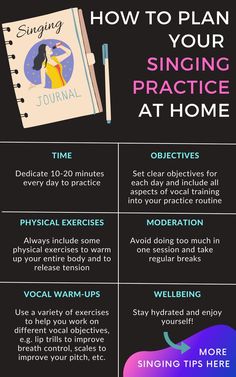 Singing tips - how to plan your singing practice at home Benefits Of Singing, Singing Practice Routine, Voice Training Singing, Singing Breathing Exercises, Vocal Technique Singing, Vocal Training Exercises, Vocal Health Singing, Vocal Tips Singing, Vocal Training Aesthetic