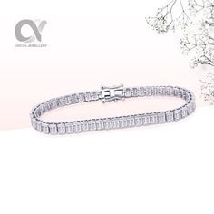 Certified 10.86 CT Natural Diamond Baguette Cut Tennis Bracelet 7" 925 Silver Diamond Baguette, Baguette Cut, Baguette Diamond, 925 Silver