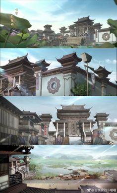 Chinese Palace, Anime City, Asian Architecture, Chinese Landscape, Location Inspiration, Story Of The World, Chinese Architecture, Fantasy Places, Anime Scenery Wallpaper