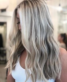 Icy Blonde With Brown Underneath, Peekaboo Lowlights For Blonde Hair, Icy Blonde On Dark Hair, Ash Blonde With Dark Lowlights, Platinum Ash Blonde, Darken Hair, Air Touch, Fall Blonde Hair